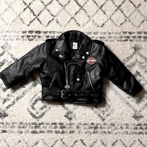 HARLEY DAVIDSON LEATHER JACKET TODDLER SIZE 3T LIKE NEW!